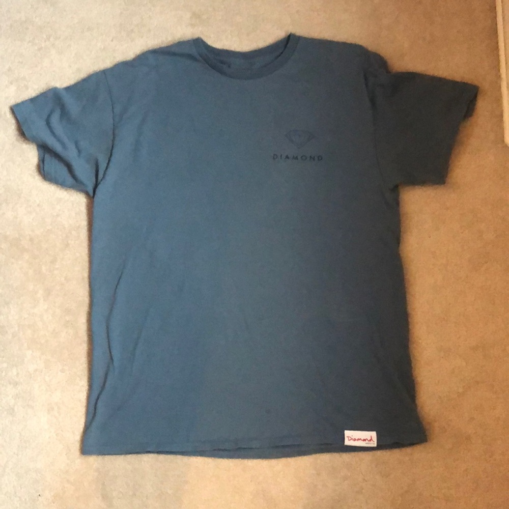 Used but not abused mens Diamond Supply Co Large blue t shirt
